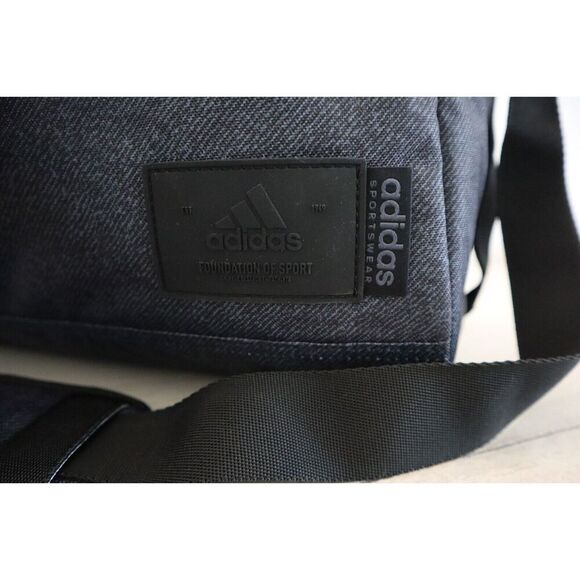 Adidas 5158409 Unisex Twill Black Lounge Duffel Bag w/Ventilated Shoe Pocket - Picture 8 of 12